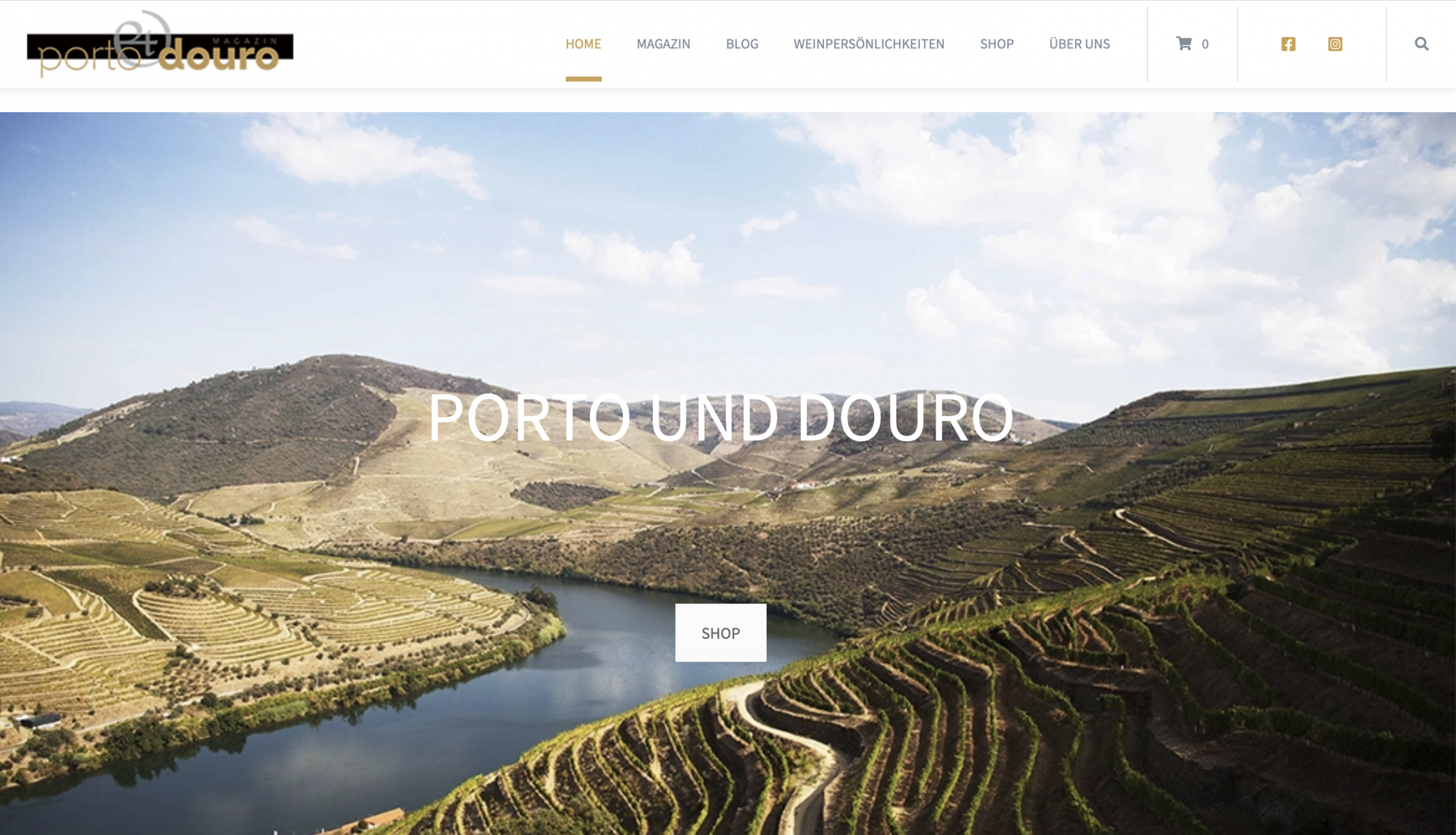 Website Porto & Douro Magazin